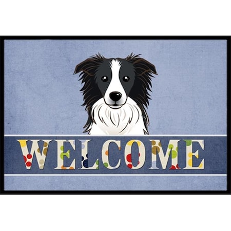 Carolines Treasures Carolines Treasures BB1427MAT Border Collie Welcome Indoor & Outdoor Mat; 18 x 27 in. BB1427MAT
